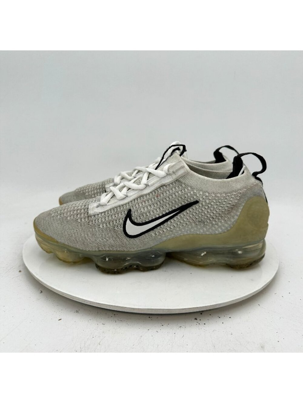 Nike Air VaporMax Men Size 7.5 DH4084-100 White Black Metallic Silver Shoes